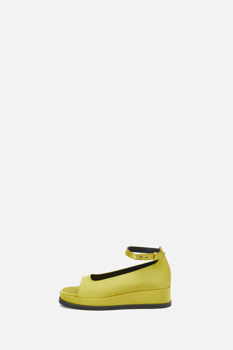 platform comfy sandal - mustard