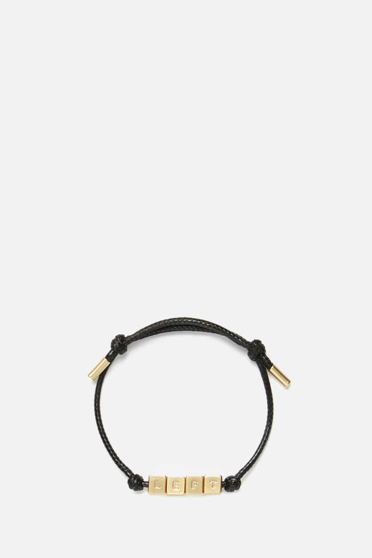 &#039;LEFT&#039; String Bracelet - Gold